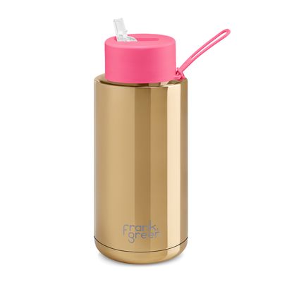 BOTTLE CHROME GOLD/PINK 1L, F/GREEN