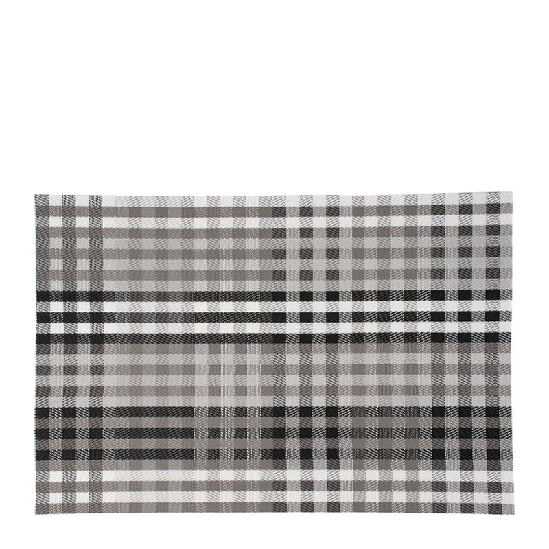 PLACEMAT RECT GREY CHECK 45X30CM M&W