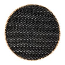 PLACEMAT ROUND BLACK/NATURAL 38CM, M&W