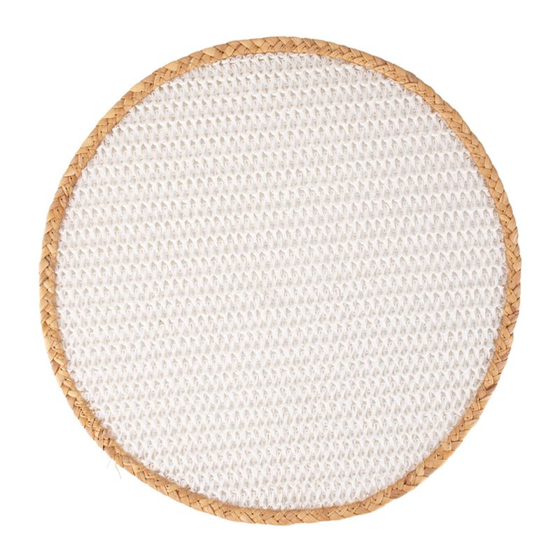 PLACEMAT ROUND WHITE/NATURAL 38CM, M&W
