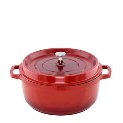 CASSEROLE ROUND RED 28CM, ALUCHEF