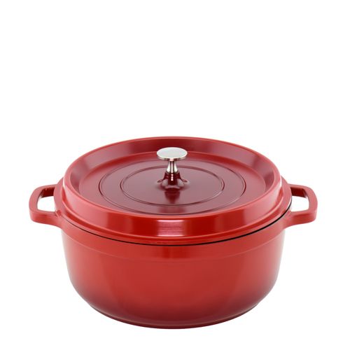 CASSEROLE ROUND RED 28CM, ALUCHEF