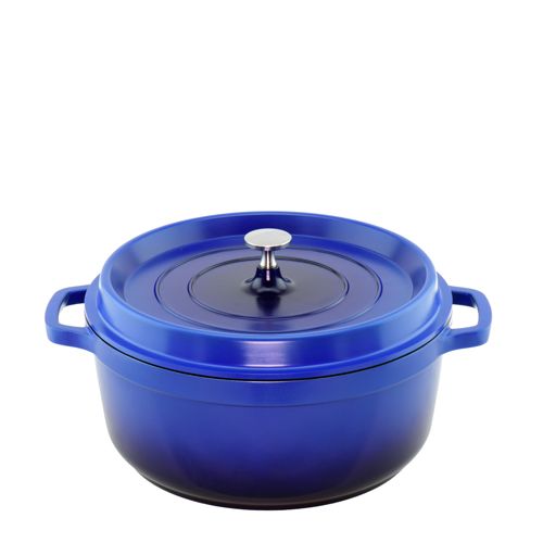 CASSEROLE ROUND BLUE 20CM, ALUCHEF