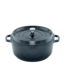 CASSEROLE ROUND CHARCOAL 24CM, ALUCHEF