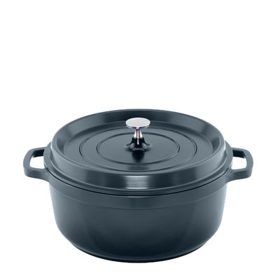 CASSEROLE ROUND CHARCOAL 24CM, ALUCHEF