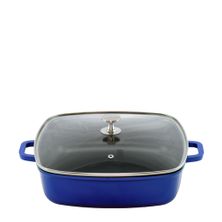 CASSEROLE SQUARE BLUE 28CM, ALUCHEF