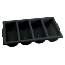 CUTLERY BOX 4 COMP BLACK