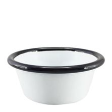 RAMEKIN WHITE W/ BLACK RIM 8CM, FALCON