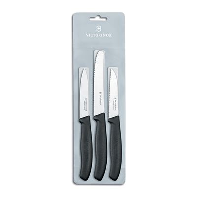 KNIFE PARING SET3 BLACK, VICTORINOX