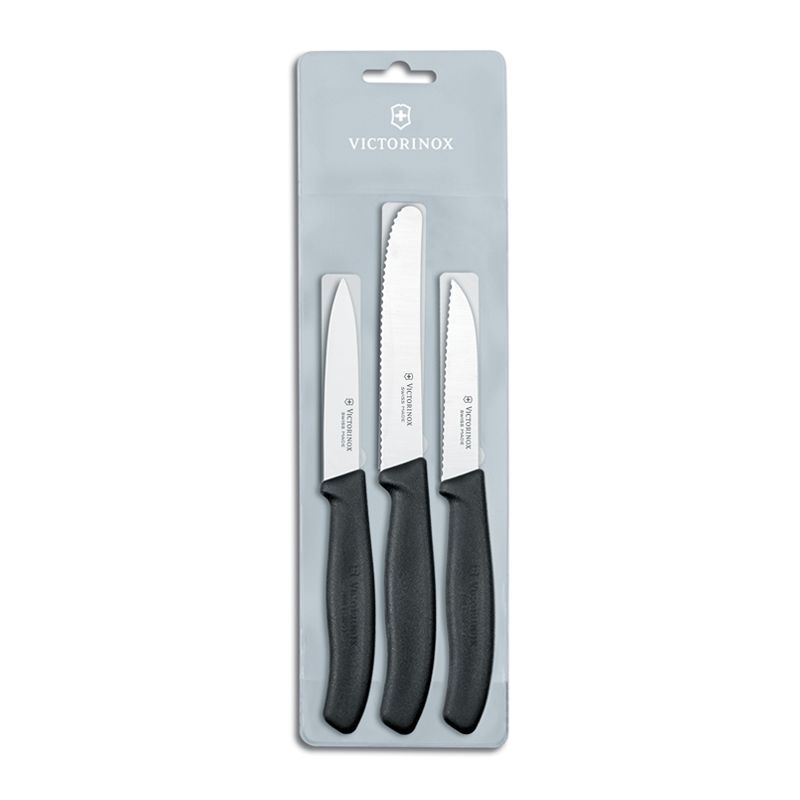 KNIFE PARING SET3 BLACK, VICTORINOX