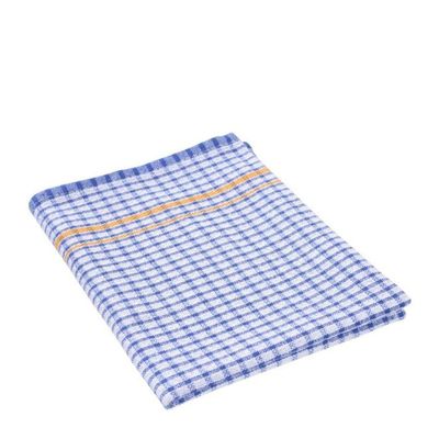 TEATOWEL WAFFLE CHECK 45X70CM BLUE