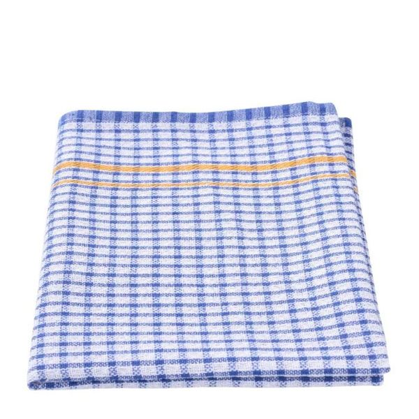 TEATOWEL WAFFLE CHECK 45X70CM BLUE