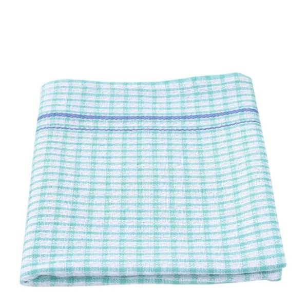 TEATOWEL WAFFLE CHECK 45X70CM GREEN