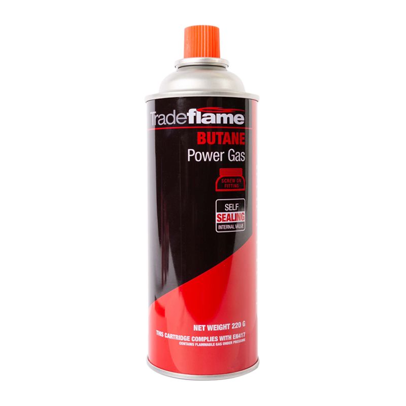 CARTRIDGE BUTANE 220GM, TRADEFLAME