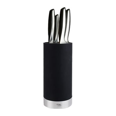 KNIFE BLOCK UNIVERSAL ROUND BLACK, ICON