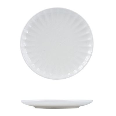 PLATE ROUND SCALLOPED 205MM, MODA SNOW