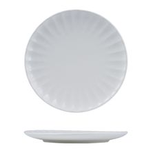 PLATE ROUND SCALLOPED 260MM, MODA SNOW