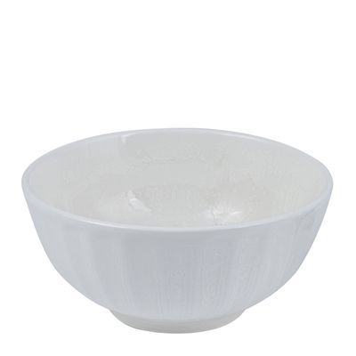 BOWL ROUND SCALLOPED 180MM, MODA SNOW