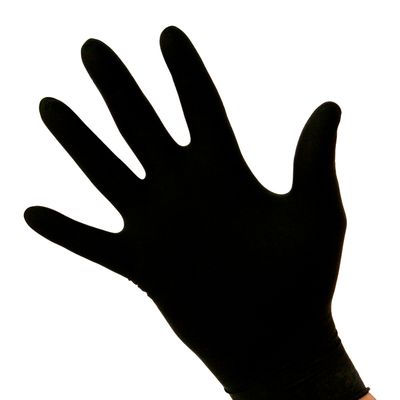 GLOVE BLACK MED NITRILE P/FREE 10CTN