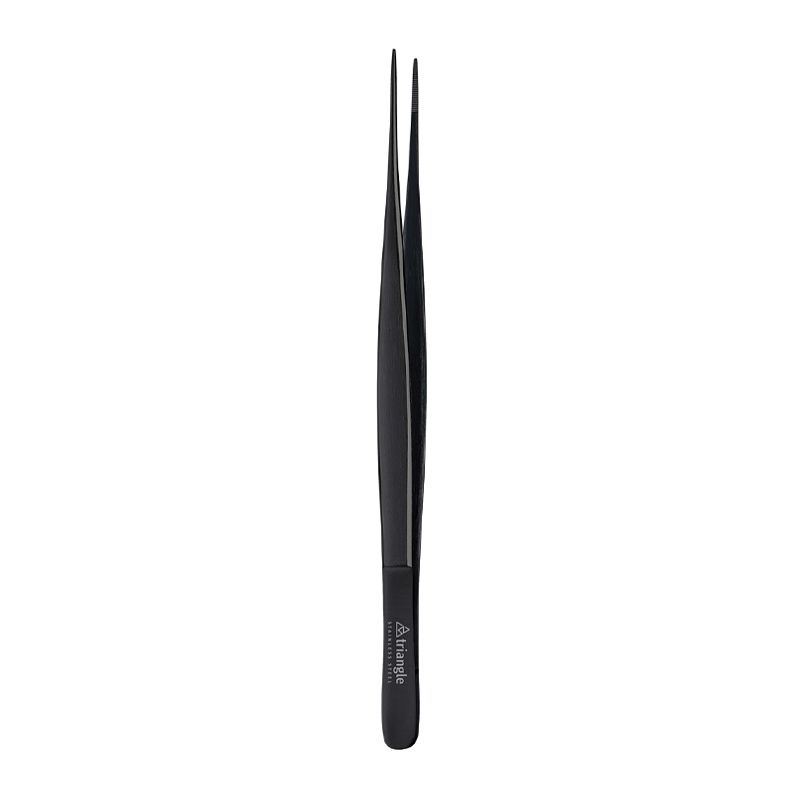 TWEEZERS POINTED STRAIGHT BLK 15CM, TRI