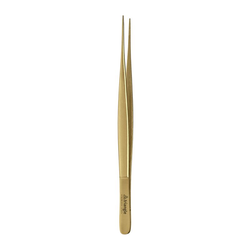 TWEEZERS POINTED STRAIGHT GOLD 15CM, TRI