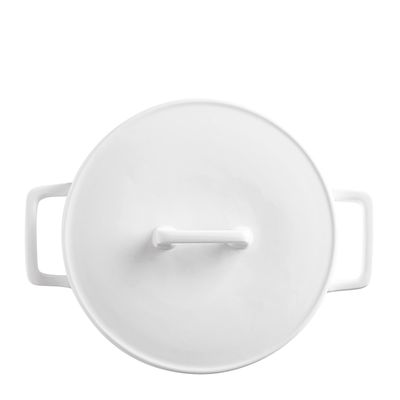 CASSEROLE W/LID RND WHT 1.3LT EPICURIOUS