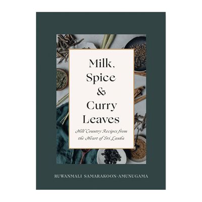 COOKBOOK, MILK, SPICE AND CURRY LEAVES