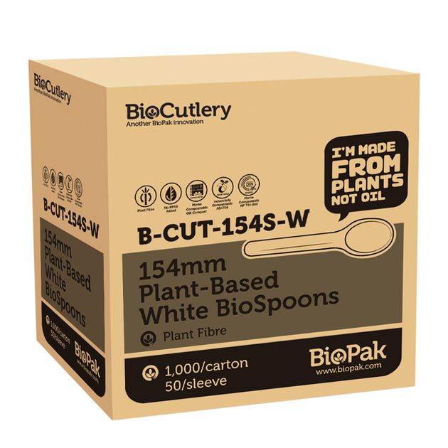 Shop 15CM PULP SPOON, BIOPAK - Chef’s Hat