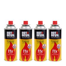 BUTANE GAS CARTRIDGE 4-PACK, HOT DEVIL