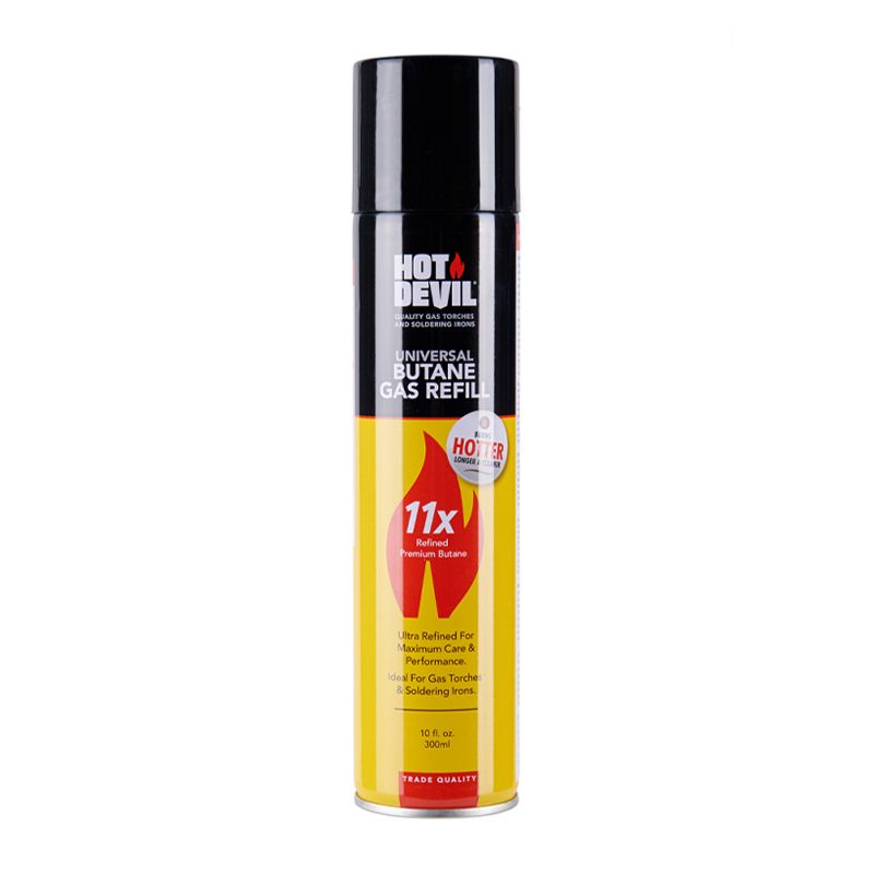 BUTANE GAS REFILL 300ML, HOT DEVIL