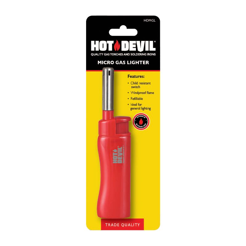 GAS LIGHTER MICRO MIXED COLOUR HOT DEVIL