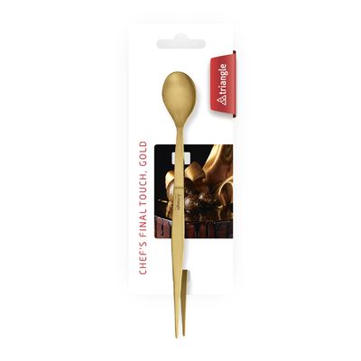 CHEF TASTING SPOON & TWEEZER GOLD