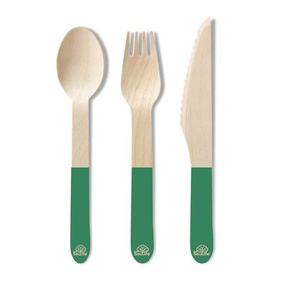 CUTLERY WOOD GREEN, ECO SOULIFE 24PCES
