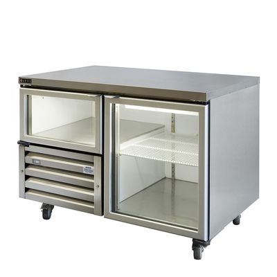 FRIDGE U/COUNTER 1.5 DOOR GLASS, ANVIL