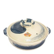 DONABE CLAYPOT BLK/WHT SWIRL SIZE NO 9