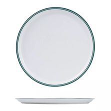 PLATE PIZZA GREEN RIM 330MM, NANO CRU