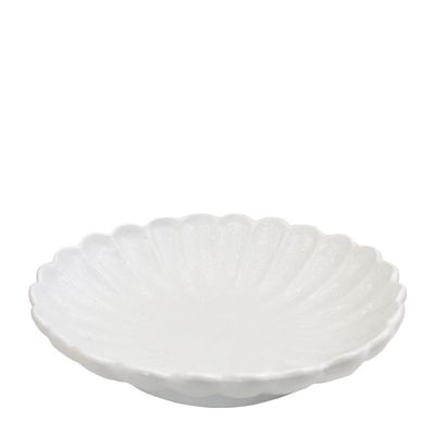PLATE FUKAMORI WHITE 24CM, HANA