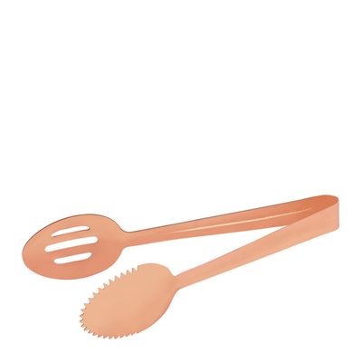 SPOON SLOTTED/TONGS COPPER 245MM, TK