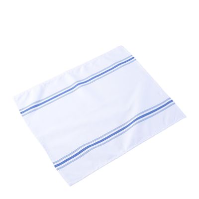 NAPKIN WHT W/ ROYAL BLUE STRIPE 45X56CM