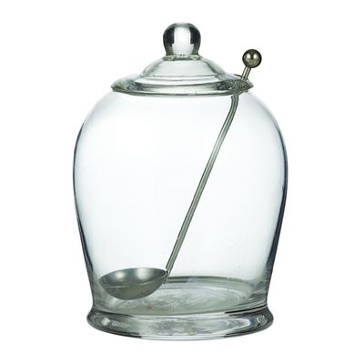 OLIVE JAR WITH SPOON, D&W