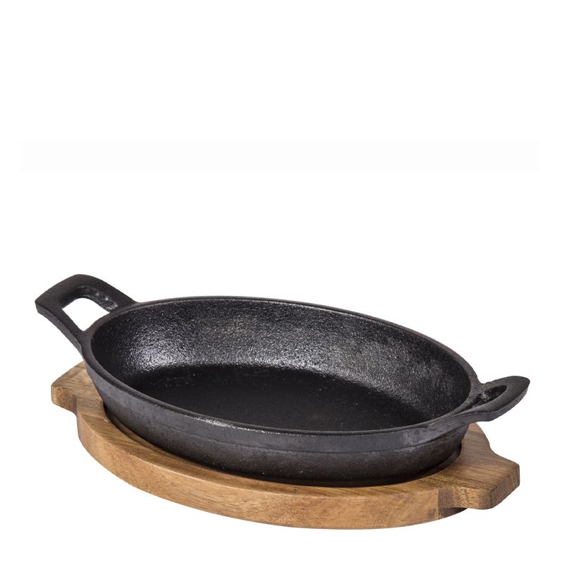 SKILLET OVAL W/ BASE 22X12.5CM D&W TASTE