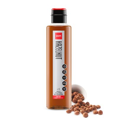 HAZELNUT SYRUP 1LT SHOTT