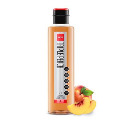 TRIPLE PEACH SYRUP 1LT SHOTT