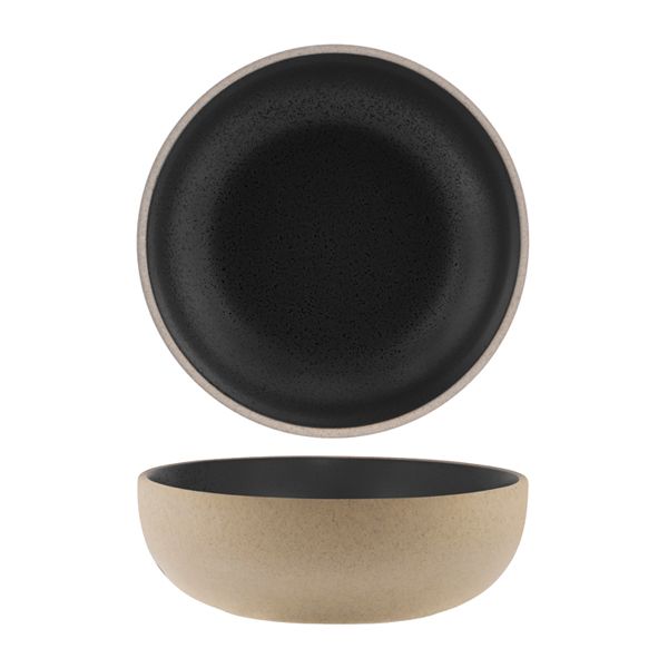 BOWL ROUND SPECKLE BLACK 170MM, TK SOHO