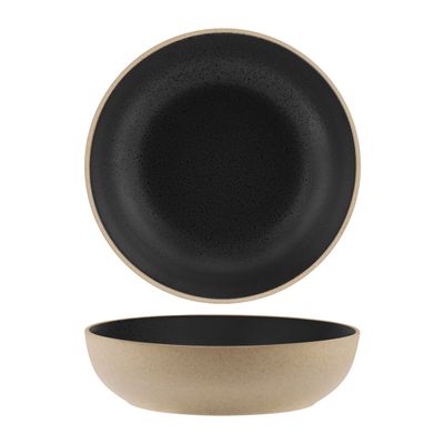 BOWL ROUND SPECKLE BLACK 200MM, TK SOHO