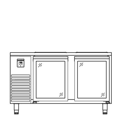 FRIDGE INTEGRAL 2 DOOR GLASS, CYBERCHILL