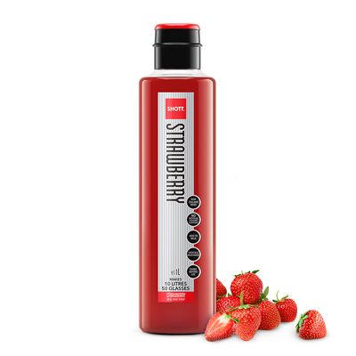 STRAWBERRY SYRUP 1LT SHOTT