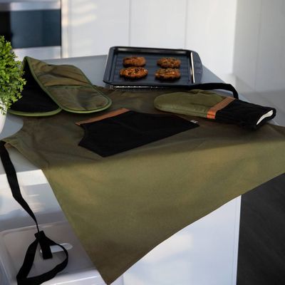 OVEN MITT OLIVE/BLACK, SELBY