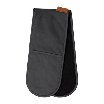 DOUBLE OVEN GLOVE CHARCOAL/BLACK, SELBY