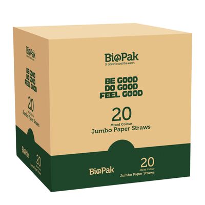 STRAW JUMBO PAPER MIX, BIOPAK 200CTN